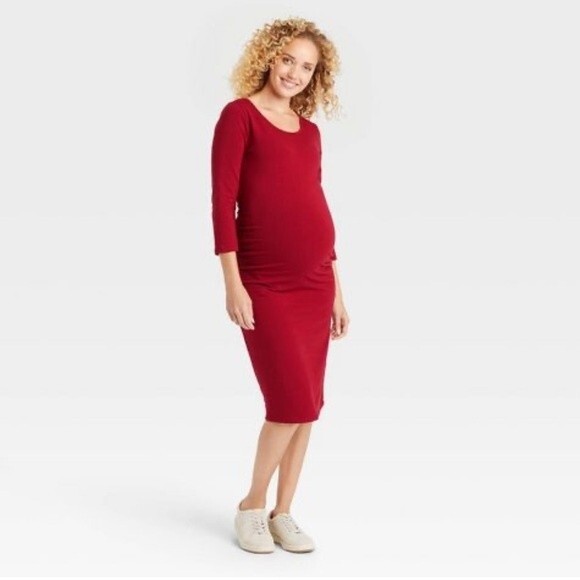 Isabel Maternity by Ingrid & Isabel Dresses & Skirts - NWT Isabel Maternity | 3/4 Sleeve T-Shirt Maternity Dress M